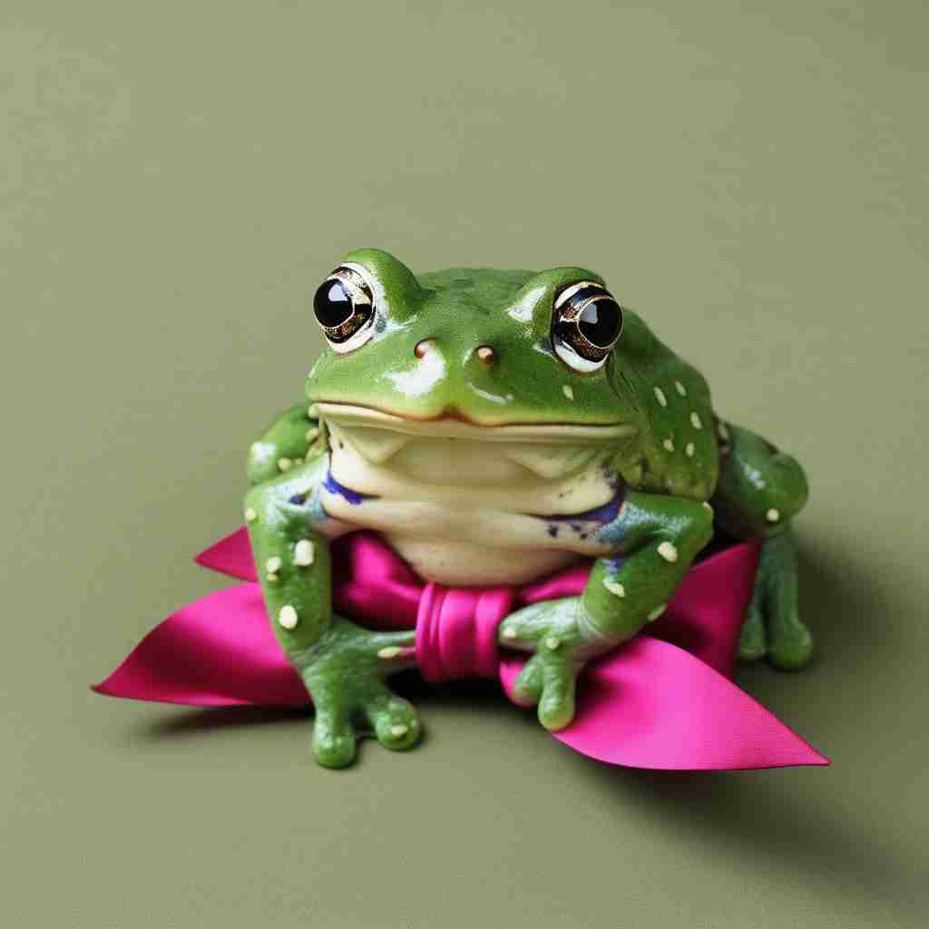 Frog with bow 5